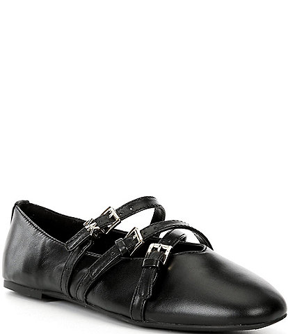 Michael Kors Indy Flex Leather Mary Jane Ballet Flats