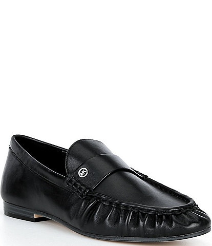 Michael Kors Jennings Leather Ruched Loafers