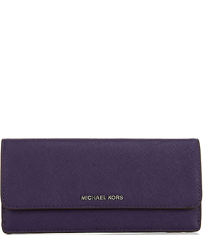 Michael Kors Jet Set Large Saffiano Leather Snap-Front Wallet