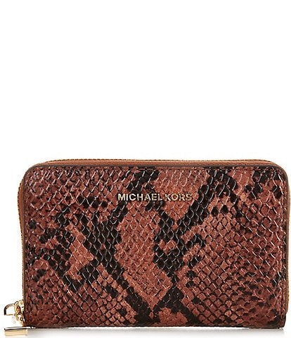 Michael Kors Jet Set Small Snake Leather Wallet