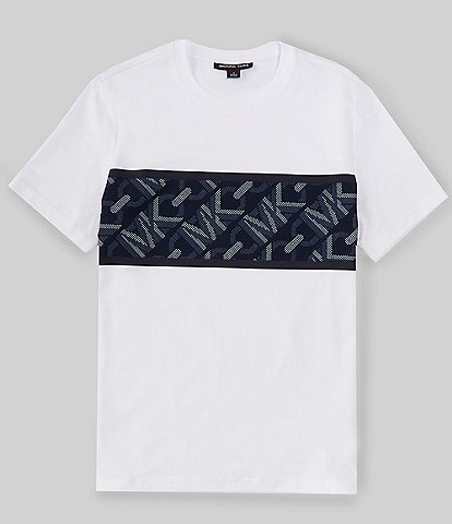 Michael Kors Jumbo Empire Stripe Logo Short Sleeve T-Shirt