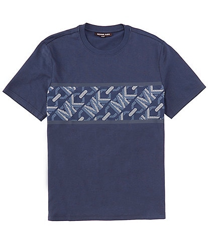 Michael Kors Jumbo Empire Stripe Logo Short Sleeve T-Shirt
