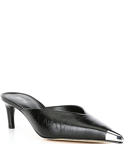 Michael Kors Kasia Leather Cap Toe Mules