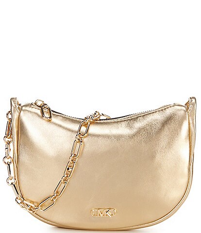 Michael Kors Kendall Small Bracelet Pouchette Chain Strap Metallic Shoulder Bag