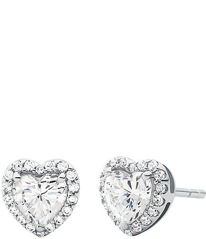 Michael Kors Kors Brilliance Pave Heart Stud Earrings
