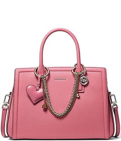 Michael Kors Laila Medium Satchel With Jewel Chain Satchel Bag
