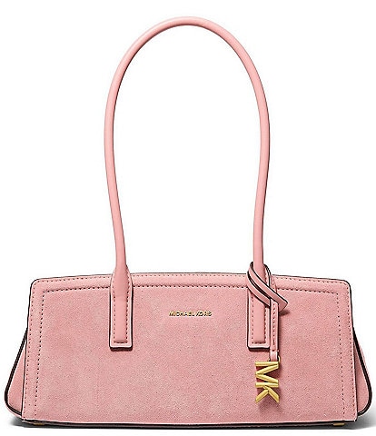 Michael Kors Laila Small East West Suede Double Handle Shoulder Bag
