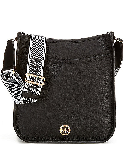 Michael Kors Dover Small Leather Crossbody Bag Purse Handbag (Black):  Handbags: Amazon.com