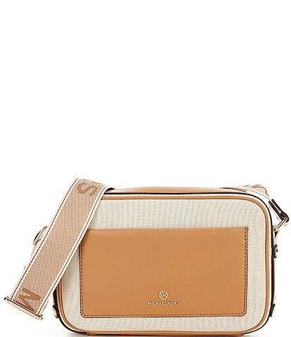 Michael Kors Maeve Large Canvas and Smooth Crossbody Bag