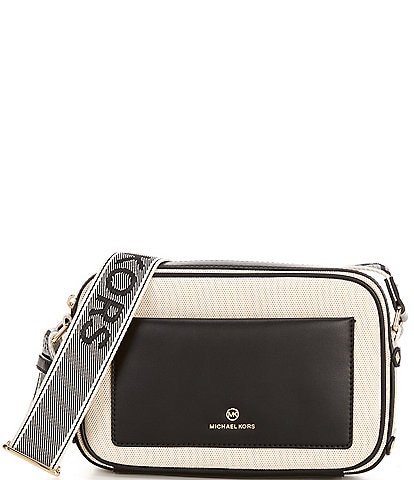 Michael Kors Maeve Large Canvas and Smooth Crossbody Bag