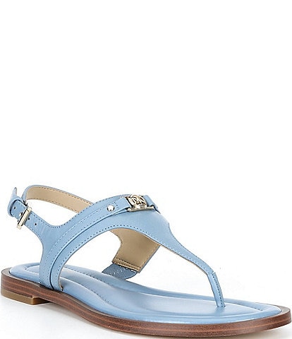 Michael Kors Mandy Leather T-Strap Slingback Sandals