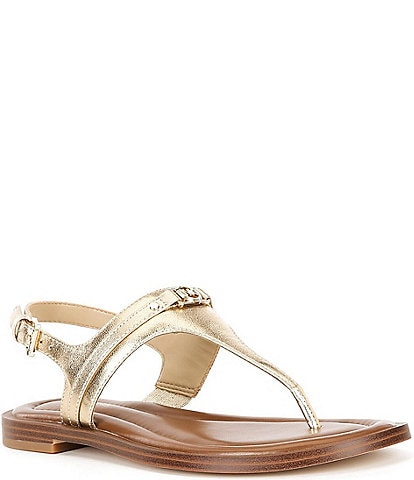 Michael Kors Mandy Leather Thong Sandals