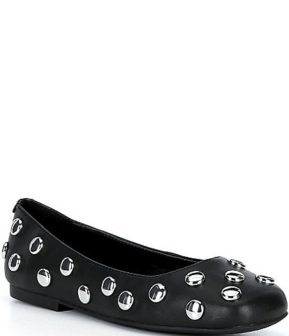 Michael Kors Matilda Flex Dome Studded Leather Flats