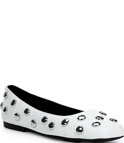 Michael Kors Matilda Flex Dome Studded Leather Flats