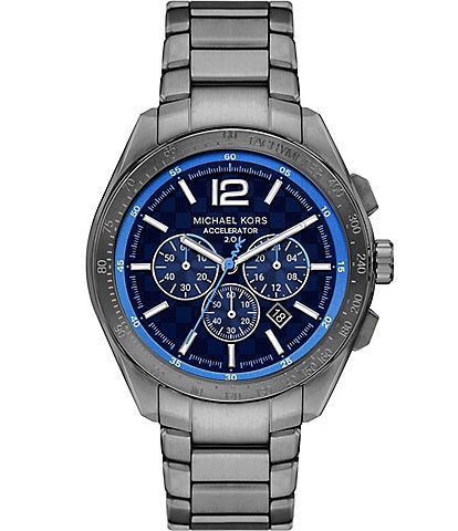 Michael Kors Men's Accelerator 2.0 Chronograph Gunmetal Stainless Steel Bracelet Watch