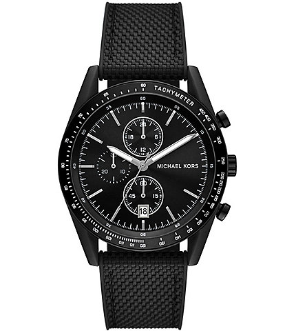 Michael Kors Men's Warren Chronograph Black Nylon Strap Watch