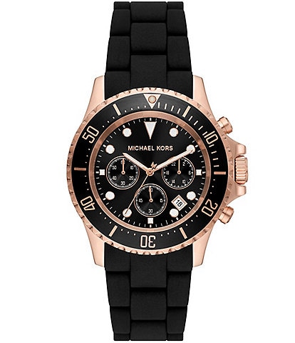 Michael Kors Men's Everest Chronograph Black Coated Stainless Steel Bracelet Watch