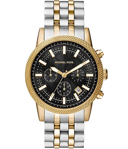 Michael Kors Men's Hutton Chronograph Two-Tone Stainless Steel Bracelet Watch