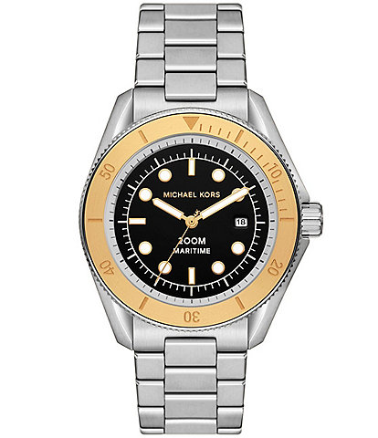 Michael Kors Men's Maritime Three-Hand Date Stainless Steel Bracelet Watch