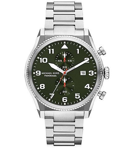 Michael Kors Men's Panorama Chronograph Stainless Steel Bracelet Watch