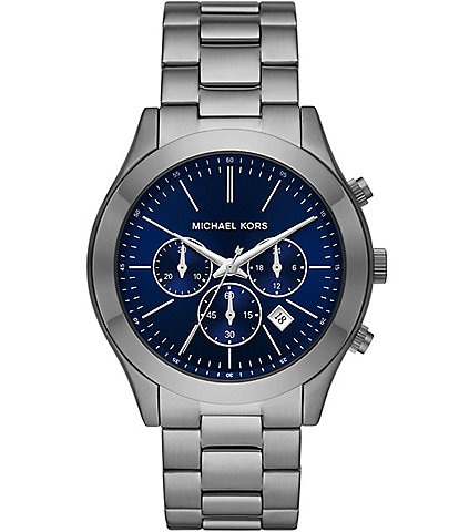 Michael Kors Men's Slim Runway Chronograph Gunmetal Stainless Steel Bracelet Watch