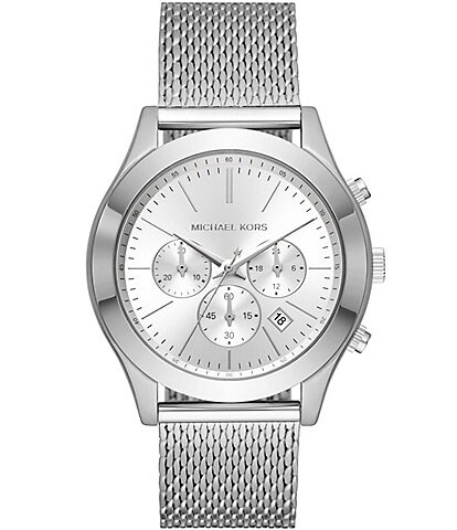 Michael Kors Men's Slim Runway Chronograph Stainless Steel Mesh Bracelet Watch