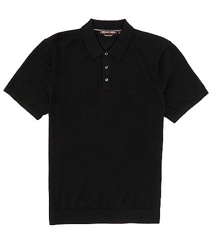 Michael Kors Merino Wool Short Sleeve Polo Shirt