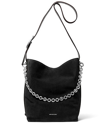 Michael Kors Nolita Large Suede Chain Bucket Messenger Bag
