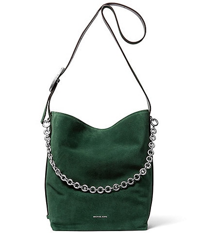 Michael Kors Nolita Large Suede Chain Bucket Messenger Bag