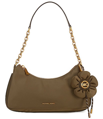 Michael Kors Nolita Medium Nylon Charm Chain Pochette Shoulder Bag