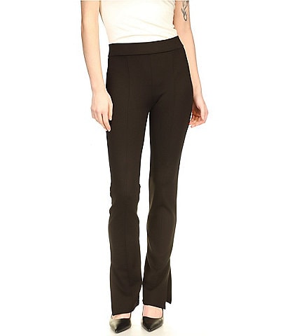 Michael Kors Ponte Side Split Straight Leg High Rise Pant