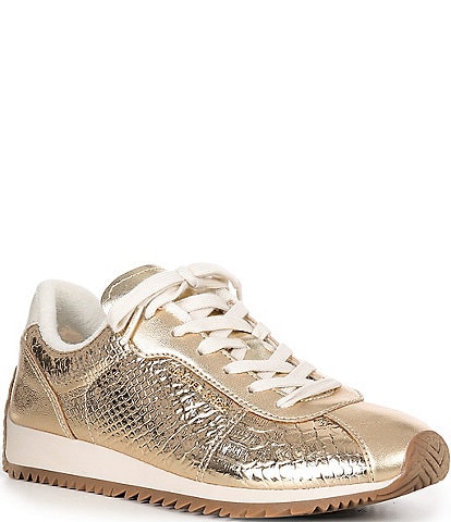 Michael Kors Rhodes Metallic Leather Lace Up Sneakers