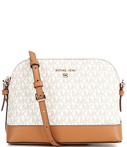 White and brown store mk purse