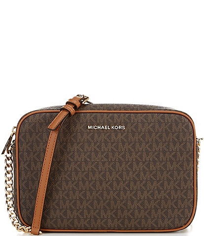 Michael Kors Signature Logo Jet Set Large East West Crossbody Bag