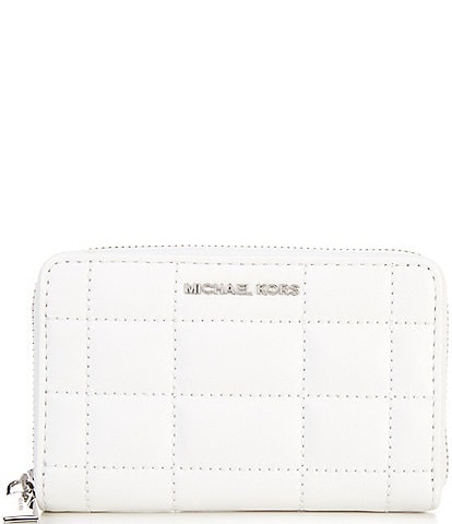 Michael Kors Silver Hardware Small Quilted Leather Wallet