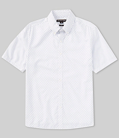 Michael Kors Slim Fit Bow Tie Print Short Sleeve Woven Shirt