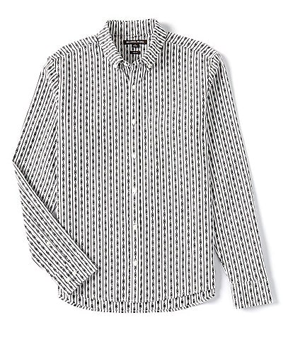Michael Kors Slim Fit Empire Pinstripe Long Sleeve Woven Shirt