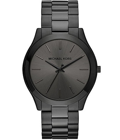 Michael Kors Slim Runway Black Analog Bracelet Watch