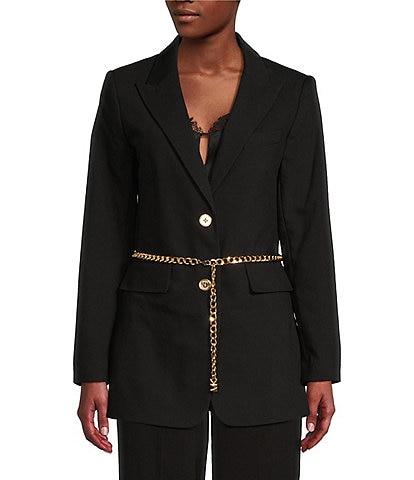  Michael Michael Kors Women's Black Scuba Stretch Quilted Belted  Coat with Hood (S) : Clothing, Shoes & Jewelry