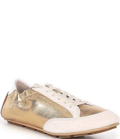 Michael Kors Susie Metallic Leather Trainer Sneakers