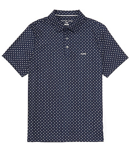 Michael Kors Tech Printed Short Sleeve Polo Shirt