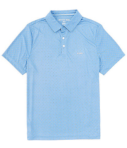 Michael Kors Tech Printed Short Sleeve Polo Shirt