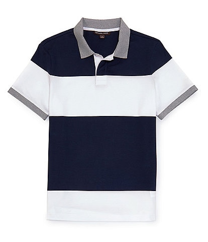 Michael Kors Wide Stripe Short Sleeve Polo Shirt