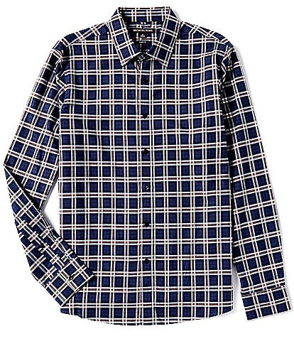 Michael Kors Window Check Brushed Cotton Long Sleeve Woven Shirt