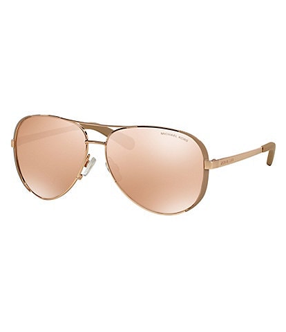 Michael Kors Women's Chelsea Metal UVA/UVB Protection Polarized Aviator Sunglasses