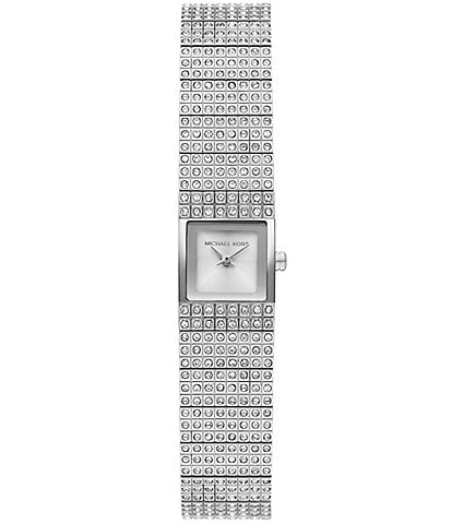 Michael Kors Women's Darrington Two-Hand Pave Stainless Steel Bracelet Watch