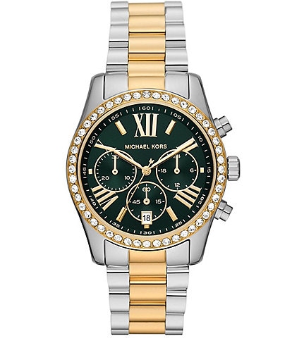 Michael Kors Women's Lexington Chronograph Two-Tone Stainless Steel Bracelet Watch