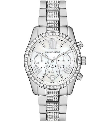 Michael Kors Women's Lexington Lux Chronograph Stainless Steel Bracelet Watch
