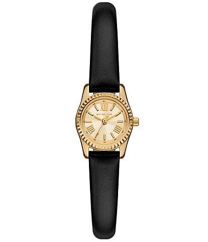 Michael Kors Women's Lexington Three-Hand Leather Strap Watch