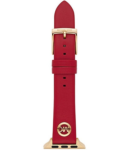 Michael Kors Women's Red Leather 38/40/41mm Band for Apple Watch®